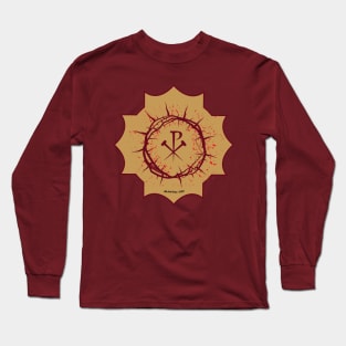 Crown of Thorns with Chi Rho Cross Long Sleeve T-Shirt